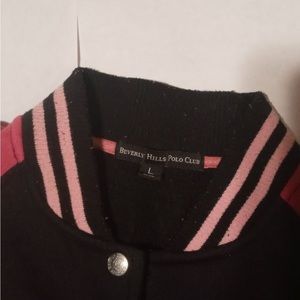 Pink and black polo jacket